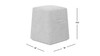 Clyde 14" Tapered Square Upholstered Ottoman, Moss Green 9