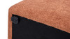 Clyde 14" Tapered Square Upholstered Ottoman, Spice Orange 9