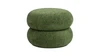 Nest 19.5" Low Round Upholstered Ottoman, Moss Green 1