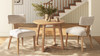 Louise Split Back Upholstered Dining Side Chair, Set of 2, Travertine Beige 8