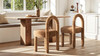 Penny Round Arched Fully Upholstered Dining Side Chair, Set of 2, Golden Rust Orange 8