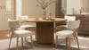 Charlotte 55" Round Fluted Solid Wood Dining Table, Bleached Blonde 13