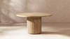 Charlotte 55" Round Fluted Solid Wood Dining Table, Bleached Blonde 10