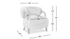 Becker 33" Rustic Oak Genuine Sheepskin Fur Upholstered Accent Arm Chair, Taupe Beige 10