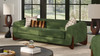 Alpine 90.5" Sherpa Sofa, Moss Green Fleeced Teddy 4