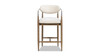 Artemis 26" Mixed Material Upholstered Counter Stool, Warm White 3