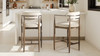 Artemis 26" Mixed Material Upholstered Counter Stool, Warm White 6