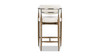 Artemis 26" Mixed Material Upholstered Counter Stool, Warm White