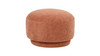 Fuji 15" Mushroom Footstool Ottoman, Spice Orange Fleeced Teddy 1