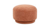 Fuji 15" Mushroom Footstool Ottoman, Spice Orange Fleeced Teddy 7