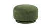 Fuji 15" Mushroom Footstool Ottoman, Moss Green Fleeced Teddy 1