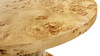 Nebula 51" 5-6 Seater Round Burl Wood Pillar Dining Table, Warm Natural Brown 9