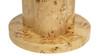 Nebula 51" 5-6 Seater Round Burl Wood Pillar Dining Table, Warm Natural Brown 10