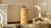 Nebula 29.5" Burl Wood Accent Pillar Side Table, Warm Natural Brown 7