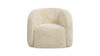 Colt 33" Fur Swivel Upholstered Barrel Accent Arm Chair, Cream Beige 4