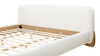 Alpine Puffy Modern Platform Bed, King, Ivory White Bouclé 9