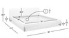 Alpine Puffy Modern Platform Bed, King, Ivory White Bouclé 12