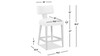 Louise 27" Split Back Upholstered Dining Counter Stool, Set of 2, Travertine Beige 9