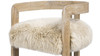 Millwick 26.5" Low Back Genuine Fur Counter Stool, Natural Blonde 10