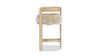 Millwick 26.5" Low Back Genuine Fur Counter Stool, Natural Blonde
