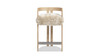 Millwick 26.5" Low Back Genuine Fur Counter Stool, Natural Blonde