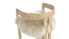 Millwick 26.5" Low Back Genuine Fur Counter Stool, Natural Blonde