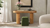 Jesse 55.5" Single Drawer Fluted Oval Console Desk, Honey Brown 9