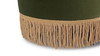 Yolanda 24" Round Upholstered Accent Ottoman, Olive Green 12