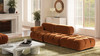 Marcel 109.5" Bubble Modular Modern Chaise Single Arm 3-Piece Sofa, Burnt Orange 3