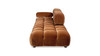 Marcel 109.5" Bubble Modular Modern Chaise Single Arm 3-Piece Sofa, Burnt Orange 5
