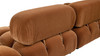 Marcel 109.5" Bubble Modular Modern Chaise Single Arm 3-Piece Sofa, Burnt Orange 11