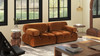 Marcel 72.5" Bubble Modular Modern 2-Piece Loveseat Sofa, Burnt Orange 3