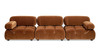 Marcel 109.5" Bubble Modular Modern 3-Piece Sofa, Burnt Orange 1