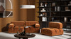 Marcel 109.5" Bubble Modular Modern 3-Piece Sofa, Burnt Orange 4