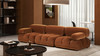 Marcel 109.5" Bubble Modular Modern 3-Piece Sofa, Burnt Orange 3