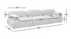 Marcel 109.5" Bubble Modular Modern 3-Piece Sofa, Burnt Orange 15