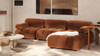 Marcel 109.5" Bubble Modular Modern 4-Piece Reversible Sectional Sofa, Burnt Orange 3