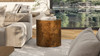 Nebula 20" Accent Oval Pillar Side Table, Medium Brown Walnut 9