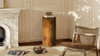 Nebula 29.5" Burl Accent Pillar Side Table, Medium Brown Walnut 4