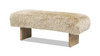 Leda 49" Sheepskin Fur Rectangular Accent Bench, Natural Blonde 1