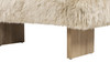 Leda 49" Sheepskin Fur Rectangular Accent Bench, Natural Blonde