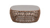 Willow 40.5" Oval Woven Patio Coffee Table, Golden Brown Wicker 5