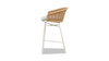 Santorini 28" Wicker Back Outdoor Bar Stool, Set of 2, Wheat Beige 6