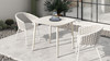 Santorini 33.5" Square Outdoor Patio Table, Powder White 3