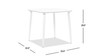 Santorini 33.5" Square Outdoor Patio Table, Powder White 10