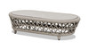 Everly 43.5" Oval Woven Patio Coffee Table, Light Beige 6