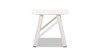 Atlas 19.5" Square Outdoor Side Table, Light Beige Gray 11