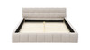 Auburn Low Profile Upholstered Queen Platform Bed, Chenille Beige