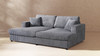 Goliath 86" Oversized Double Chaise Lounge Sofa Bed, Carbon Gray Corduroy 2