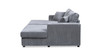 Goliath 86" Oversized Double Chaise Lounge Sofa Bed, Carbon Gray Corduroy 5